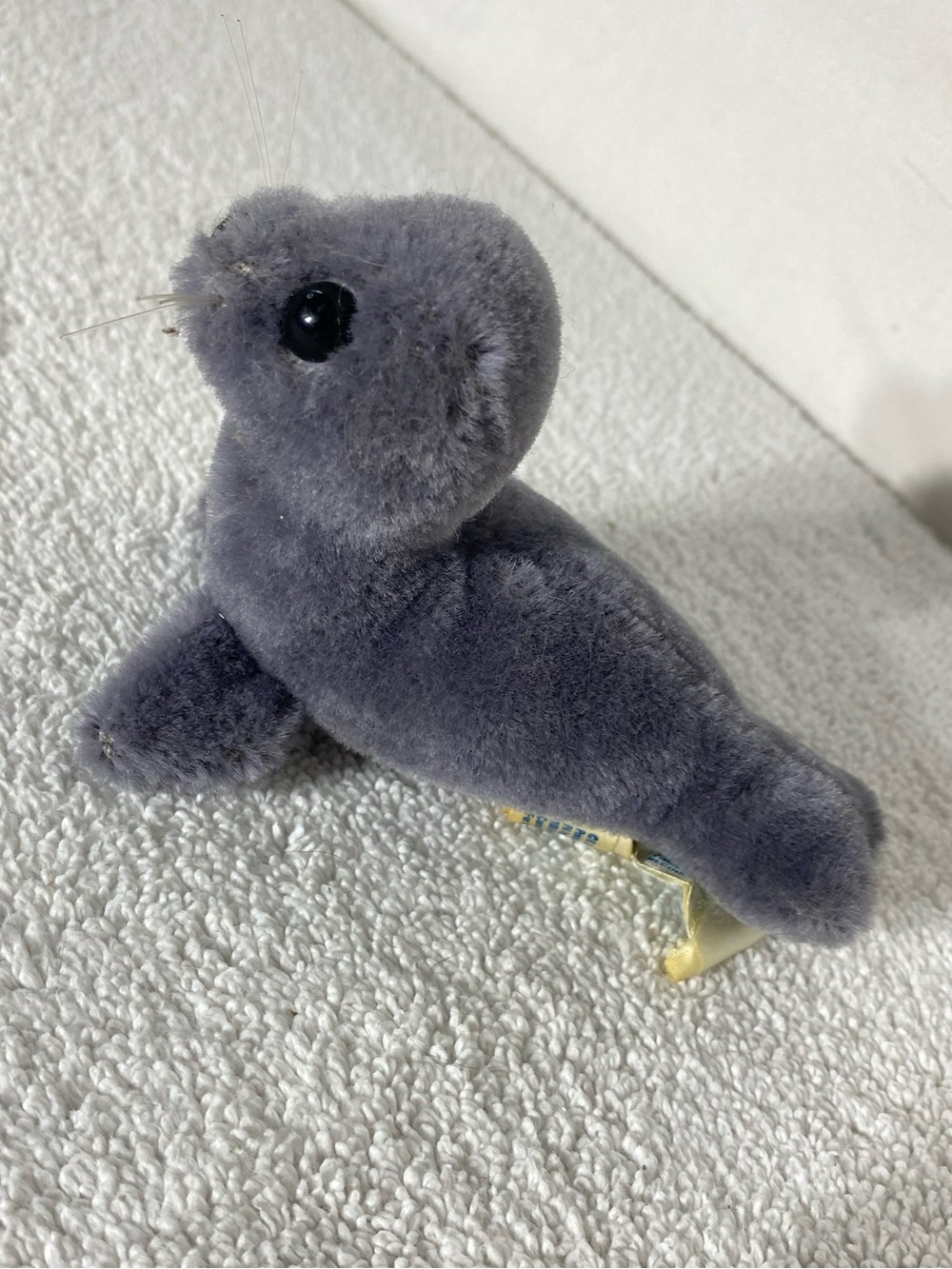Vintage 1983 Dakin Baby Gray Arctic Harp Seal 100% Wool Plush Stuffed Animal